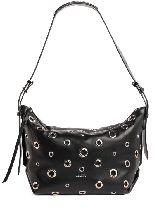 Isabel Marant: Leyden eyelet leather shoulder bag - Black - women_0 | Luisa Via Roma