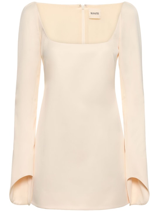 Khaite: Tate long sleeved crepe mini dress - women_0 | Luisa Via Roma