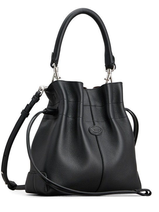 Tod's: Mini DBS leather bucket bag - women_1 | Luisa Via Roma