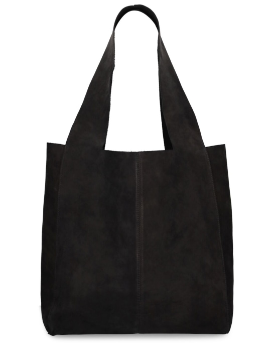 St. Agni: Soft suede tote bag - Black - women_0 | Luisa Via Roma
