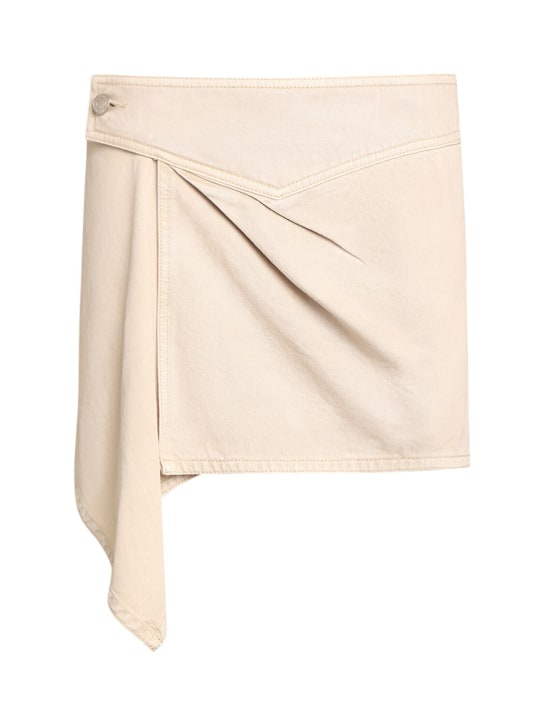 Isabel Marant: Minifalda de algodón - Ecrú - women_0 | Luisa Via Roma