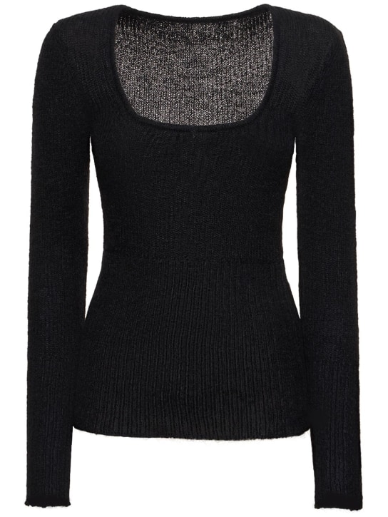 Jacquemus: Suéter de lana - Negro - women_0 | Luisa Via Roma