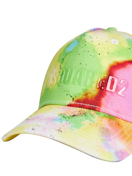 Dsquared2: Tie dye cotton gabardine baseball hat - Multicolor - kids-girls_1 | Luisa Via Roma