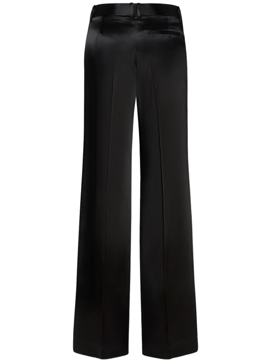 The Row: Encore midrise satin flared pants - Black - women_3 | Luisa Via Roma