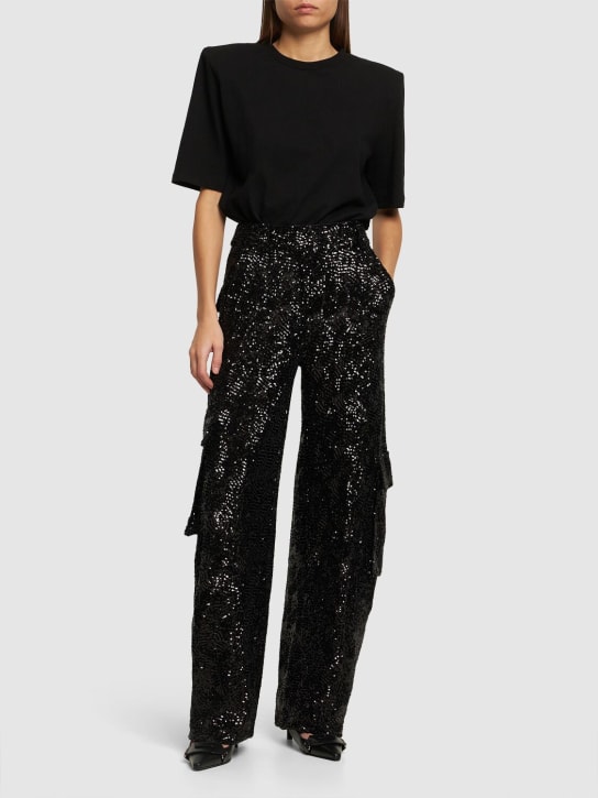 Rotate: Sequined cargo pants - women_1 | Luisa Via Roma