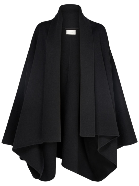 The Row: Mavis cashmere coat - Black - women_0 | Luisa Via Roma