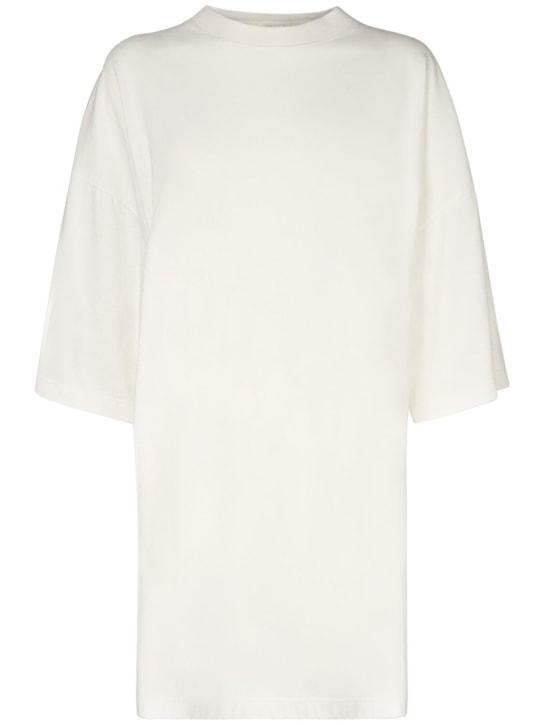 The Row: T-shirt oversize Isha in jersey di cotone - Bianco - women_0 | Luisa Via Roma