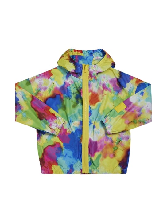Dsquared2: Tie dye nylon hooded jacket - Multicolor - kids-girls_0 | Luisa Via Roma