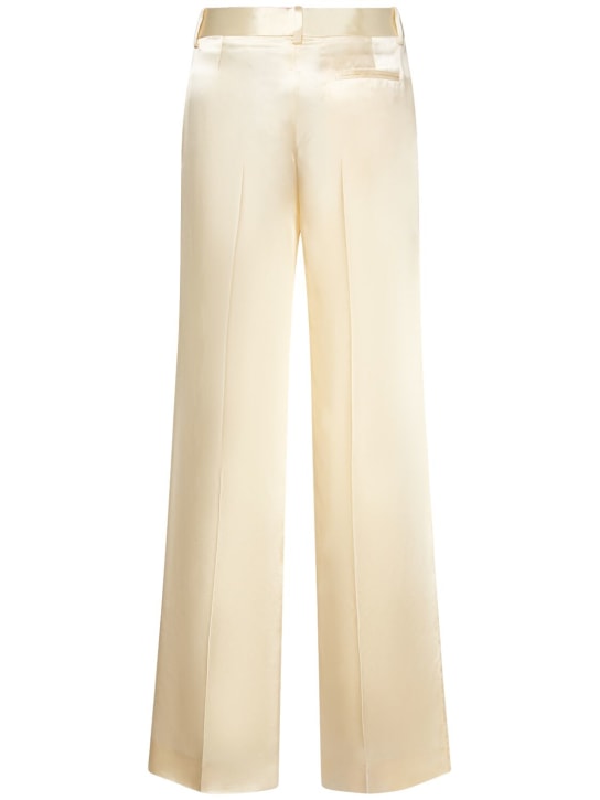 The Row: Encore midrise satin flared pants - Ivory - women_3 | Luisa Via Roma
