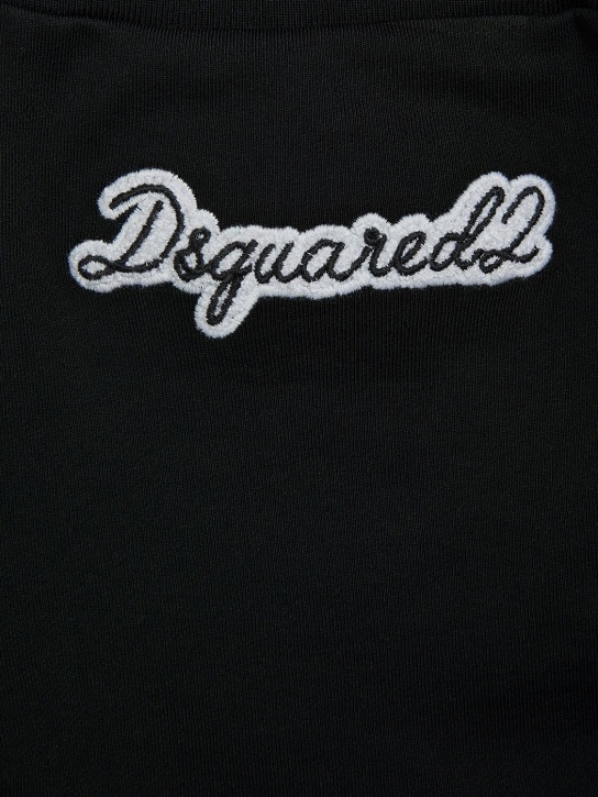 Dsquared2: 棉质短裤 - 黑色 - kids-girls_1 | Luisa Via Roma
