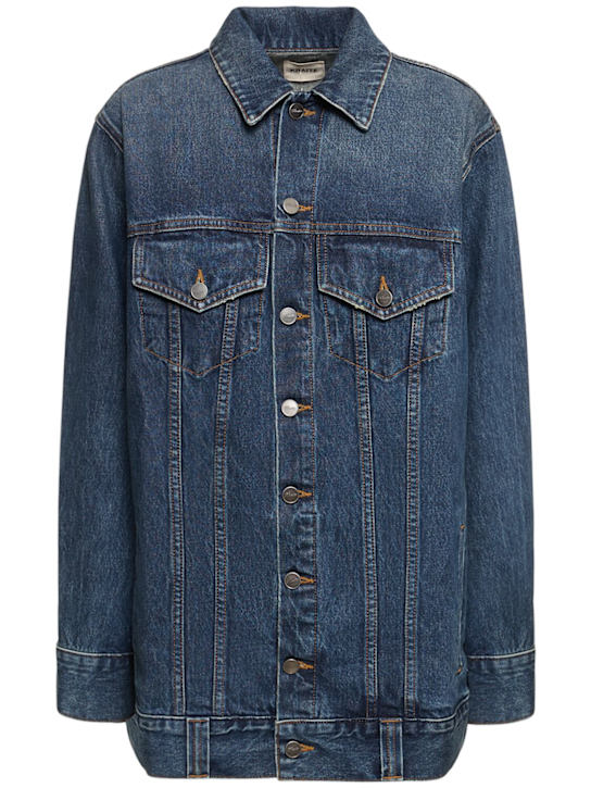 Khaite: Ross cotton denim jacket - Blue - women_0 | Luisa Via Roma