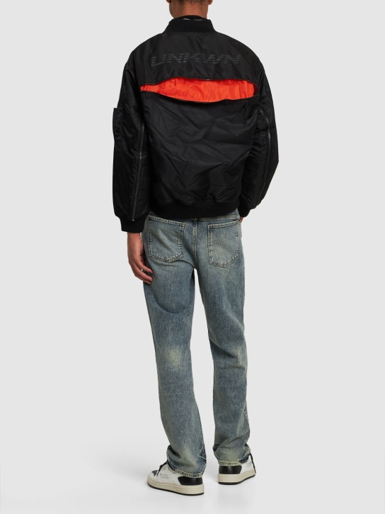 Unknown: Oversized nylon bomber jacket - Siyah - men_1 | Luisa Via Roma