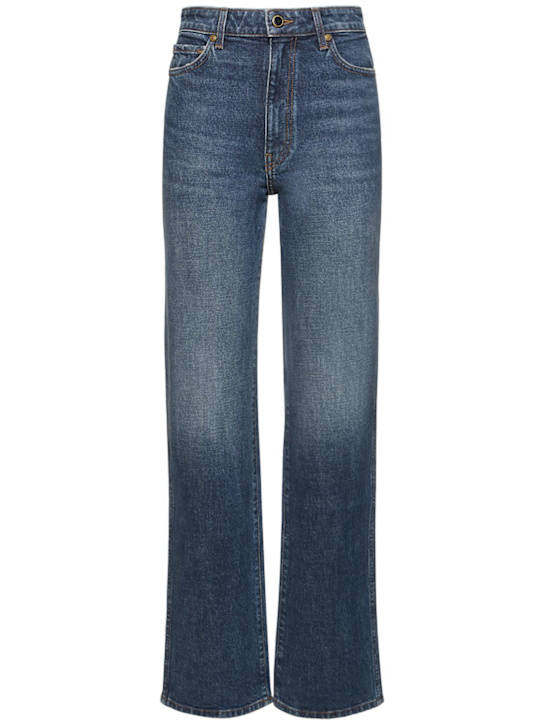 Khaite: Danielle high rise straight jeans - women_0 | Luisa Via Roma