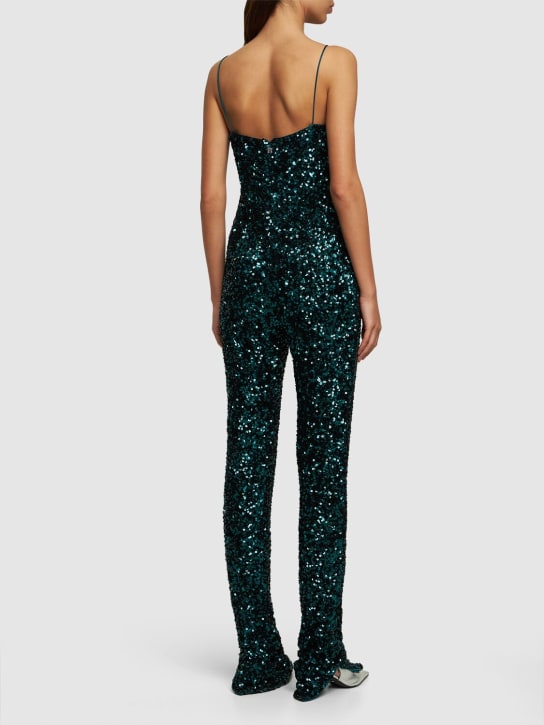 Rotate: Tuta con paillettes - Verde - women_2 | Luisa Via Roma