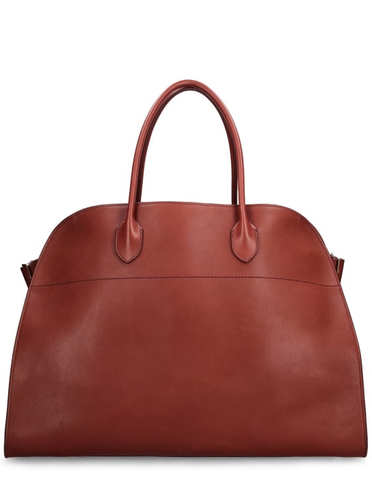 The Row: Soft Margaux 17 saddle leather bag - women_0 | Luisa Via Roma