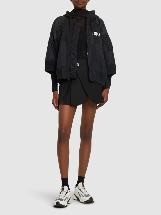 Nike: Sacai full zip jacket - Black - women_1 | Luisa Via Roma