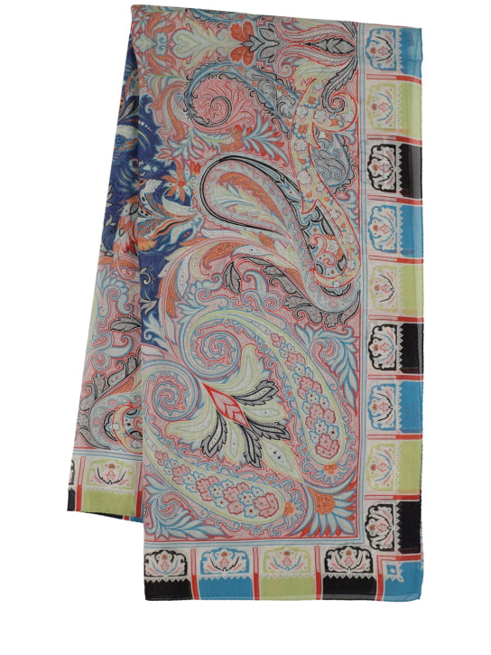 Etro: Bombay Pallade printed silk scarf - Multicolor - women_0 | Luisa Via Roma