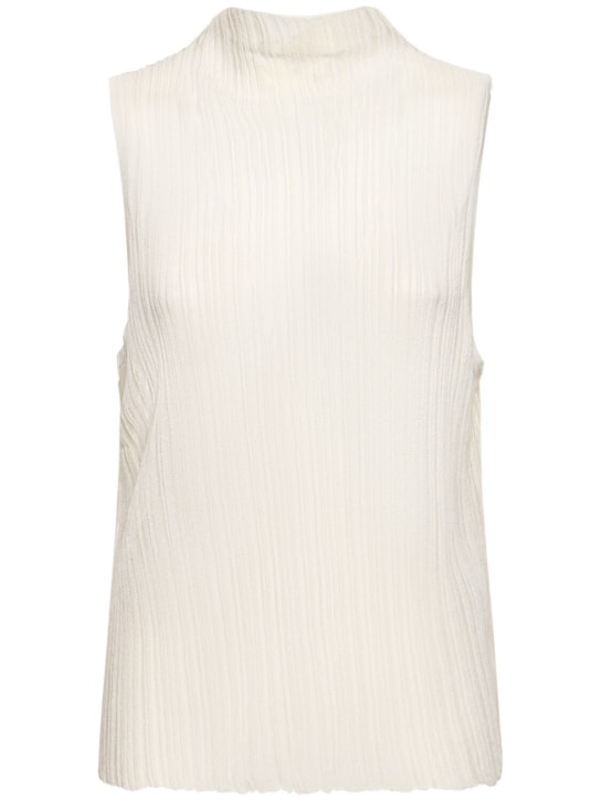 ANINE BING: Harlow sleeveless viscose blend top - White - women_0 | Luisa Via Roma