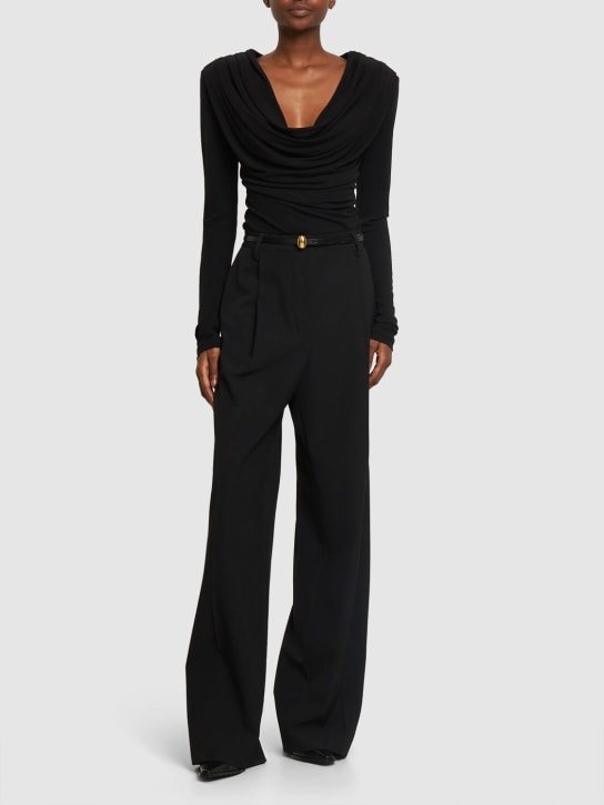 Interior: Haut en viscose The Carla - Bleu - women_1 | Luisa Via Roma