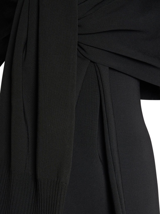 Jacquemus: Vestido de punto con lazo - Negro - women_1 | Luisa Via Roma