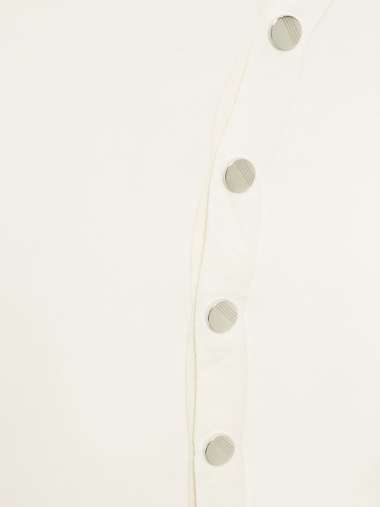 The Attico: Stretch jersey long sleeve midi dress - White - women_3 | Luisa Via Roma