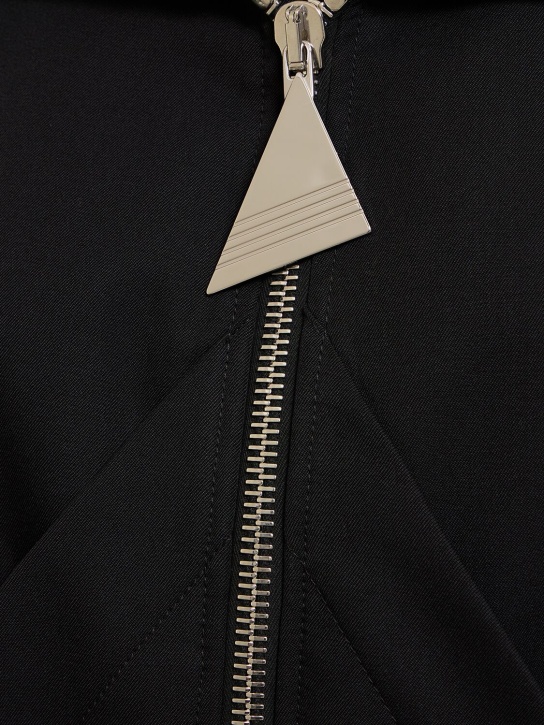 The Attico: Gabardine hooded bomber jacket - women_3 | Luisa Via Roma