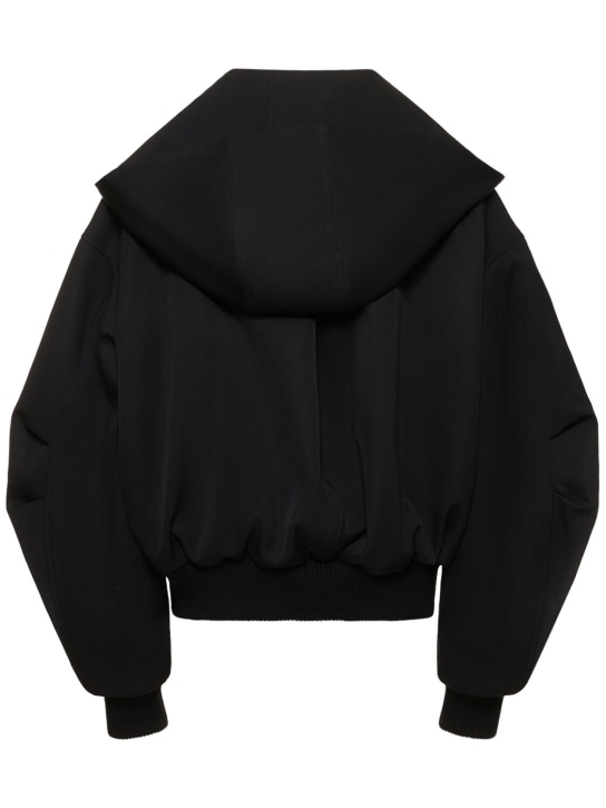 The Attico: Gabardine hooded bomber jacket - women_4 | Luisa Via Roma