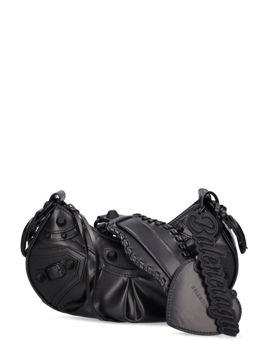 Balenciaga: XS Le Cagole皮革单肩包 - 黑色 - women_0 | Luisa Via Roma