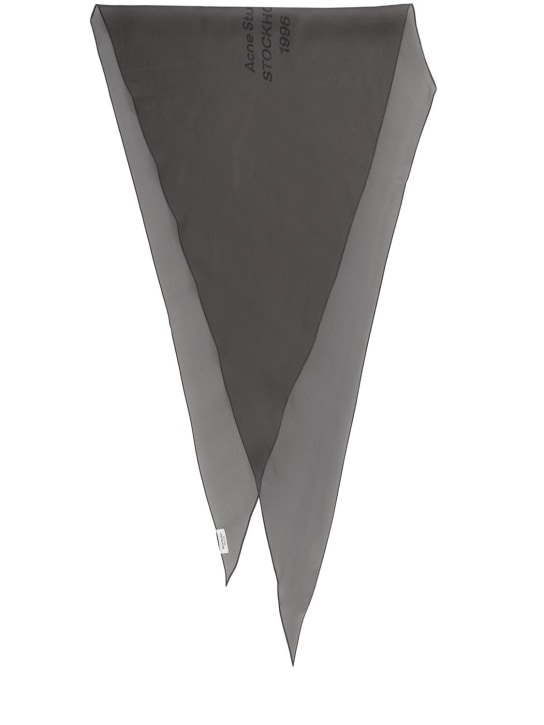 Acne Studios: Großer Schal aus Seide „Vanity“ - Carbon Grey - women_0 | Luisa Via Roma
