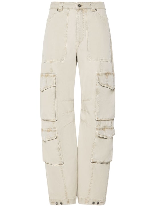 Golden Goose: Pantalones cargo de algodón - Beige - men_0 | Luisa Via Roma