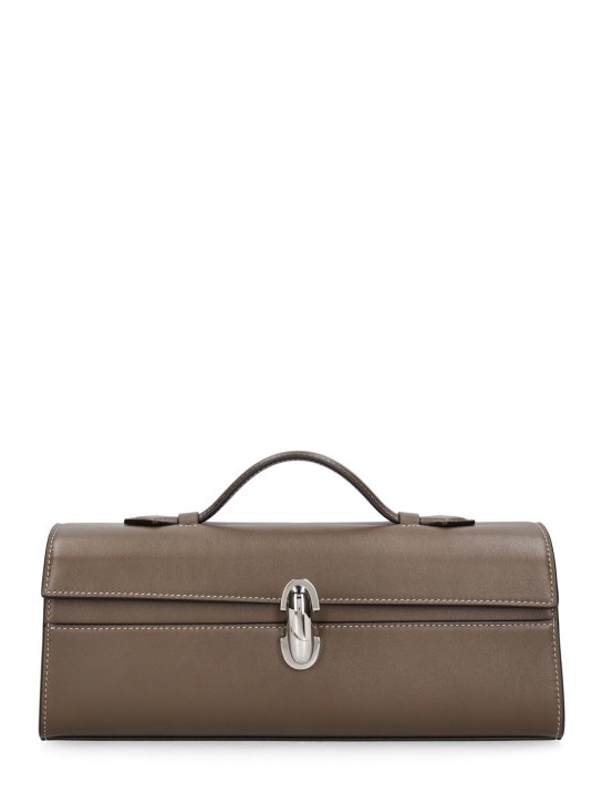Savette: Slim Symmetry smooth leather bag - Mink - women_0 | Luisa Via Roma
