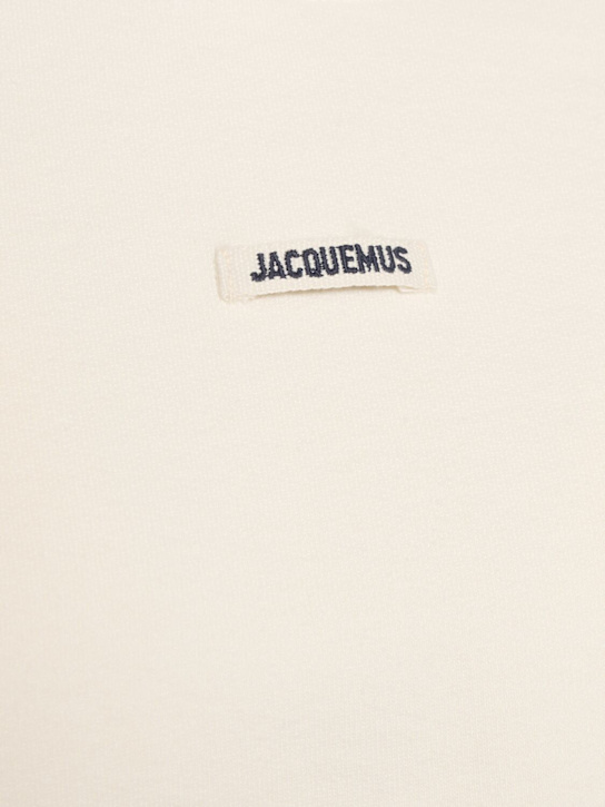 Jacquemus: Le Hoodie Gros Grain棉质短款连帽卫衣 - 浅米黄色 - women_3 | Luisa Via Roma