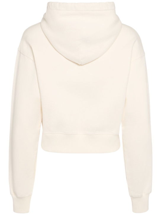 Jacquemus: Le Hoodie Gros Grain棉质短款连帽卫衣 - 浅米黄色 - women_4 | Luisa Via Roma