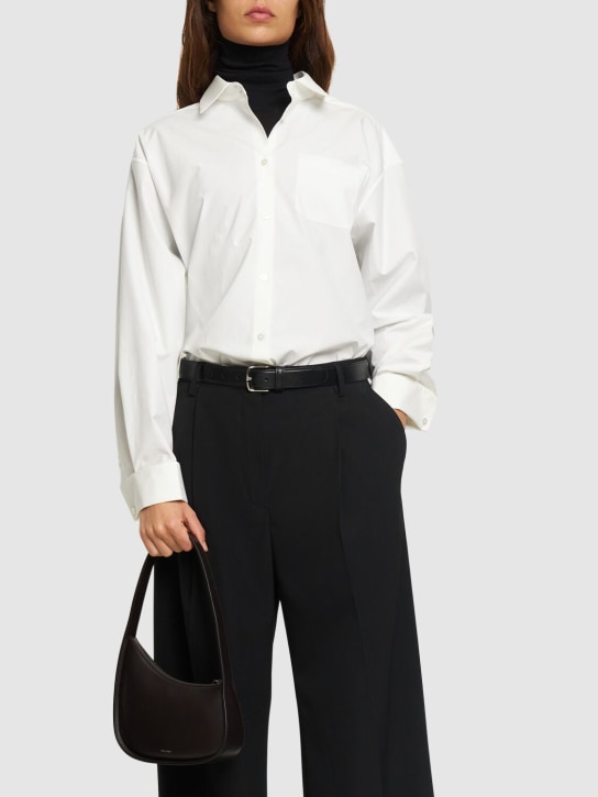 The Row: Half Moon smooth leather shoulder bag - women_1 | Luisa Via Roma