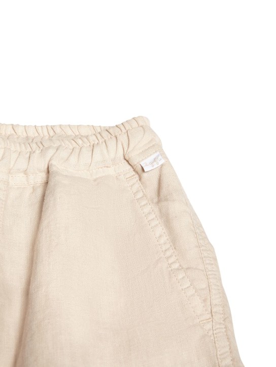 Il Gufo: Pantalones de lino - Beige - kids-girls_1 | Luisa Via Roma
