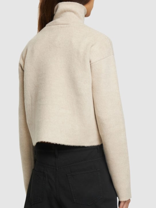The Row: Erise brushed wool knit sweater - Ivory - women_2 | Luisa Via Roma