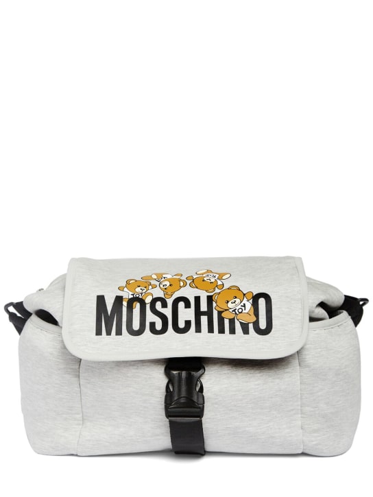 Moschino: Nylon changing bag & mat - Grey - kids-girls_1 | Luisa Via Roma