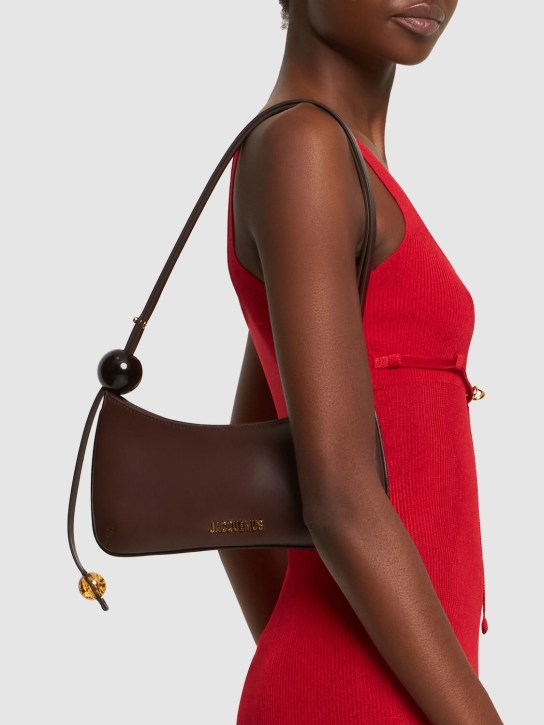 Jacquemus: Le Bisou Perle leather shoulder bag - women_1 | Luisa Via Roma