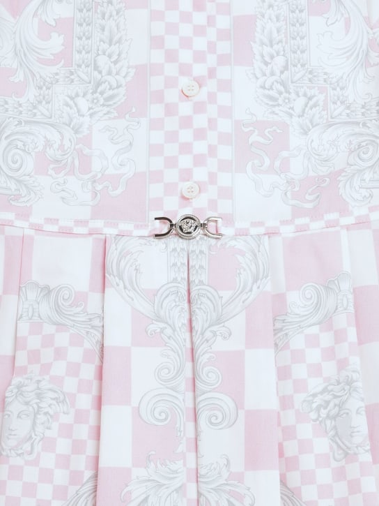 Versace: Printed cotton poplin dress - Renkli - kids-girls_1 | Luisa Via Roma