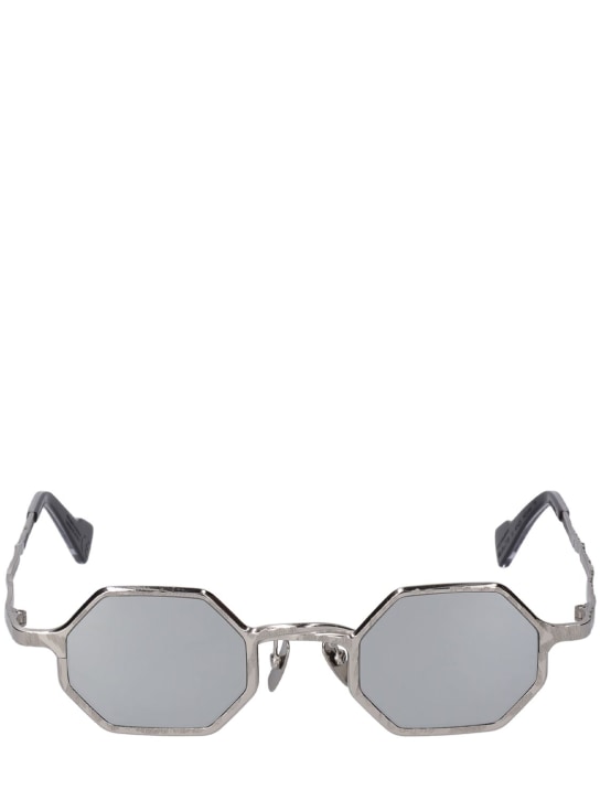 Kuboraum Berlin: Z19 squared metal sunglasses - Silver - women_0 | Luisa Via Roma