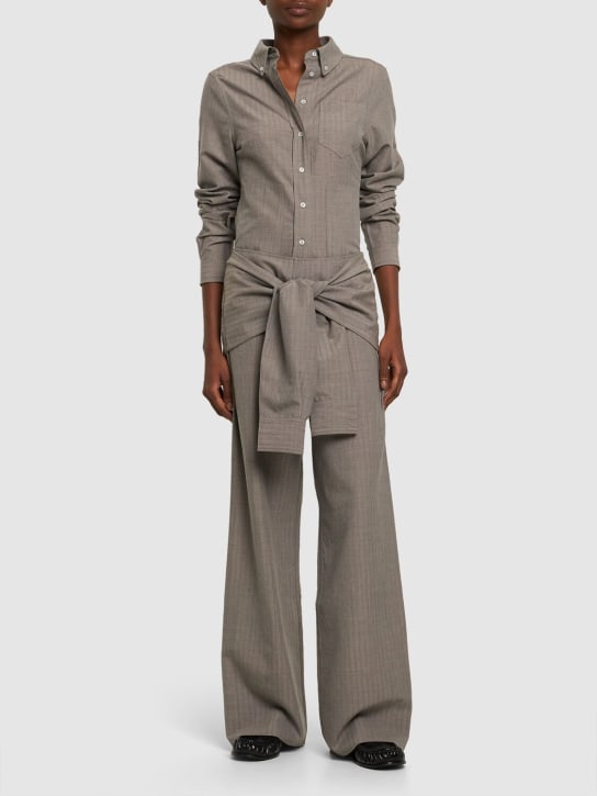 Saks Potts: Pantaloni Betty in misto lana - Grey Stripe - women_1 | Luisa Via Roma