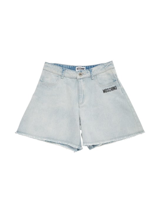 Moschino: Shorts aus leichtem Denim - Hellblau - kids-girls_0 | Luisa Via Roma
