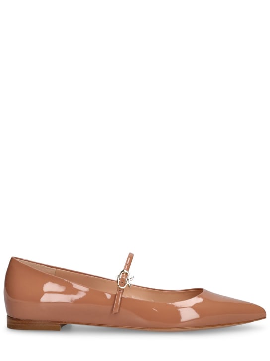 Gianvito Rossi: 5mm hohe Mary Jane-Schuhe aus Lackleder - Hautfarben - women_0 | Luisa Via Roma
