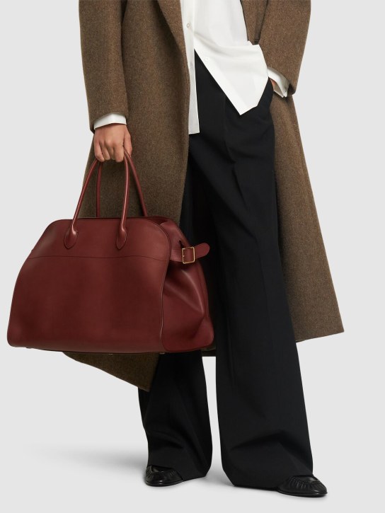 The Row: Soft Margaux 17 saddle leather bag - women_1 | Luisa Via Roma