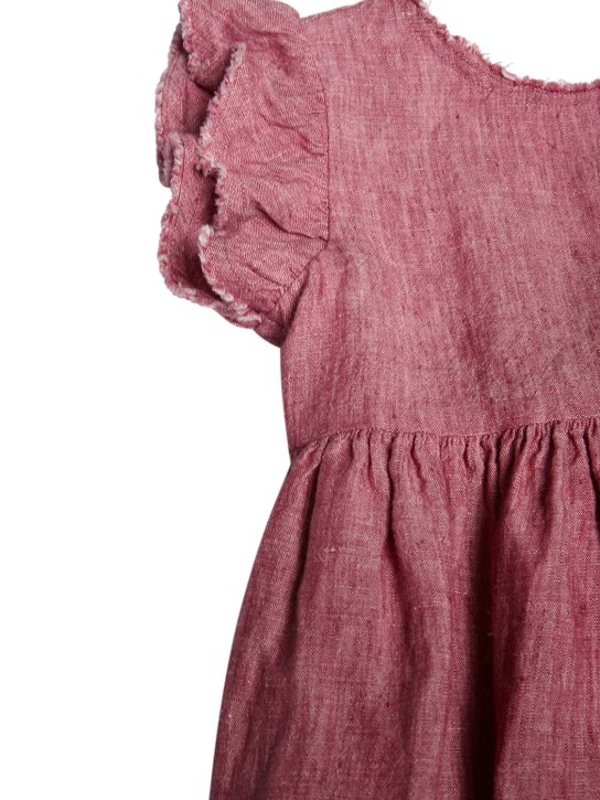 Il Gufo: Robe mi-longue en lin - Violet - kids-girls_1 | Luisa Via Roma