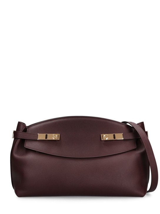 Ferragamo: Large Hug leather pouch - women_0 | Luisa Via Roma
