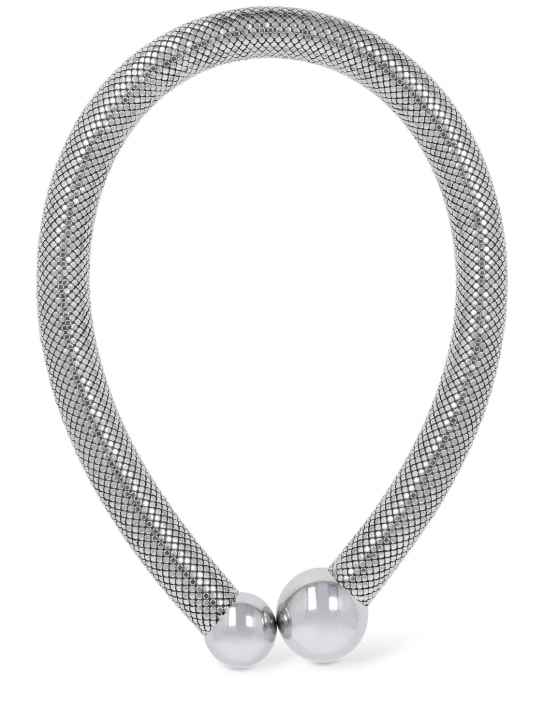 Rabanne: Lange Halskette „Pixel“ - Silber - women_0 | Luisa Via Roma