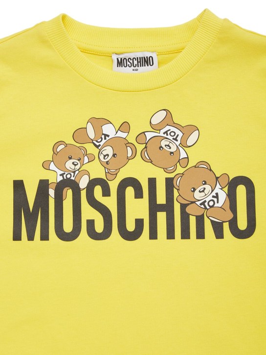 Moschino: Cotton jersey t-shirt - Yellow - kids-girls_1 | Luisa Via Roma