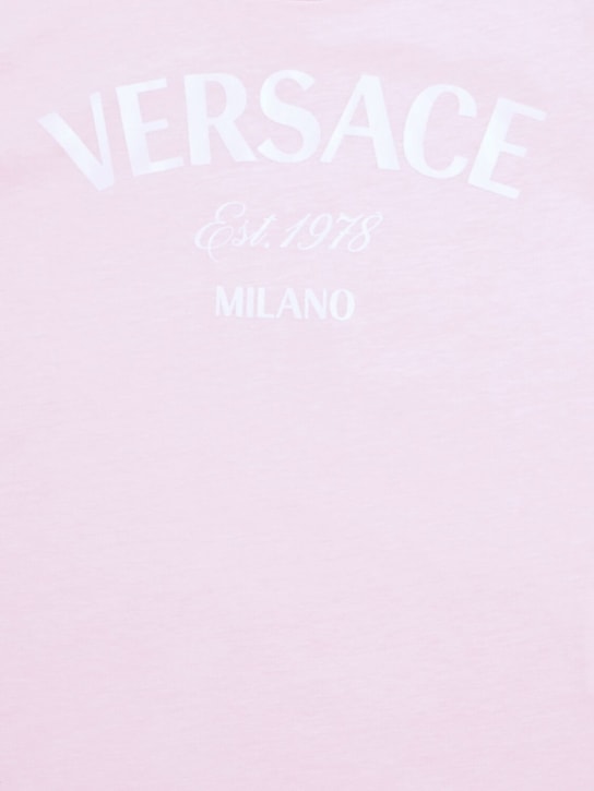 Versace: Printed cotton jersey t-shirt - Rosa - kids-girls_1 | Luisa Via Roma