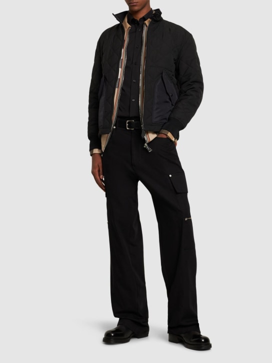 Burberry: Radley nylon puffer jacket - Black - men_1 | Luisa Via Roma